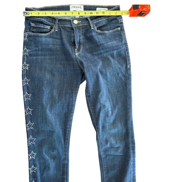 โจ FRAME DENIM Le Skinny de Jeanne with Stunning Star Embellishments โจ Size 29 - Picture 9 of 12